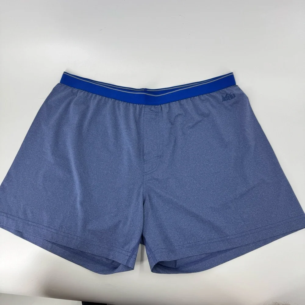 REI‎ Heather Blue Boxers with Elastic Waistband